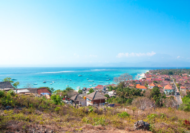 美丽的海洋蓝色巴厘岛图片下载