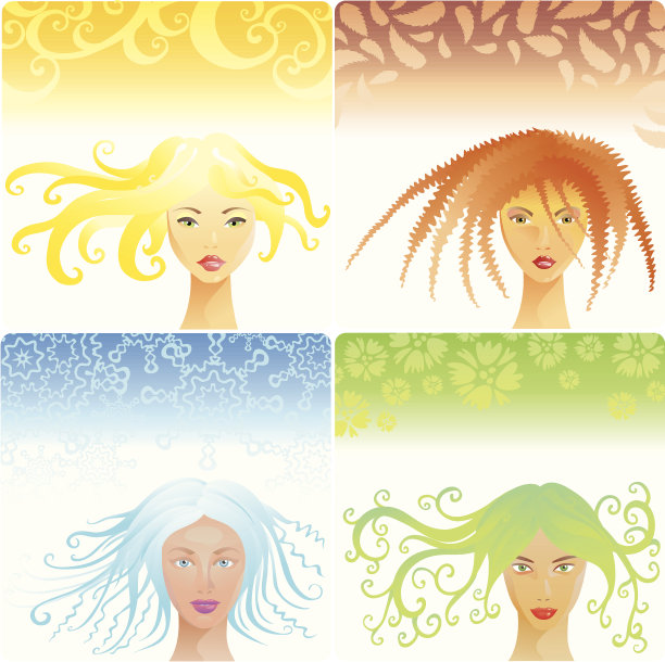 四个季节女士图片下载