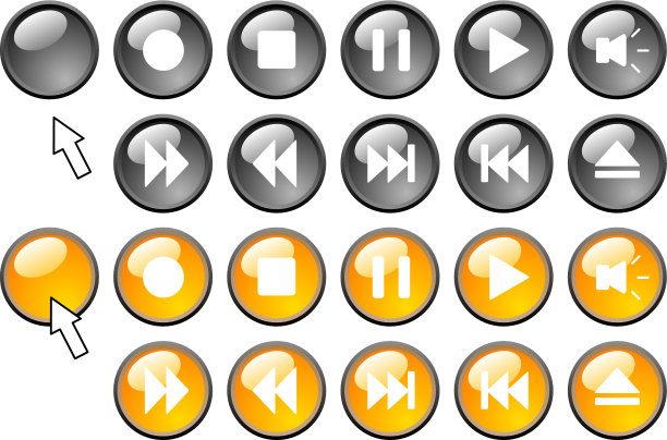 媒体按钮。图片下载