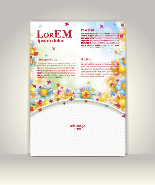 传单，小册子或杂志封面模板图片下载