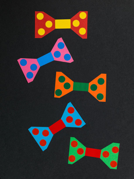 彩色蝴蝶结的插图图片下载