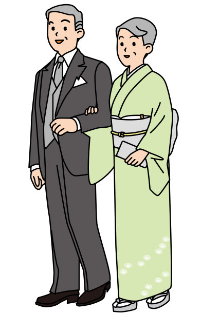 高级。夫妇。礼服。日本图片下载