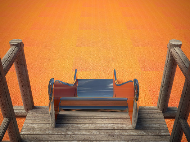 没有孩子的游乐场和滑梯图片下载