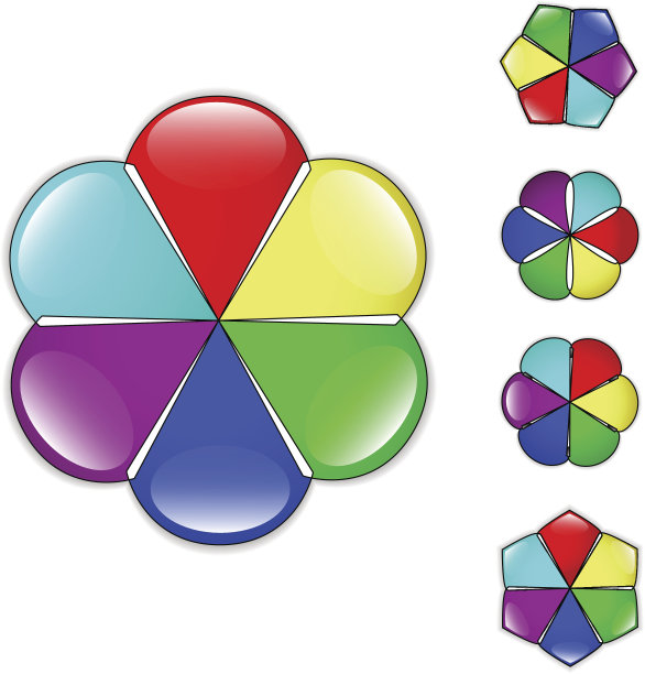 五颜六色的花的背景。向量图片下载