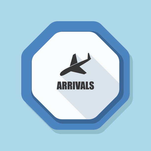 机场抵港说明标志图片下载