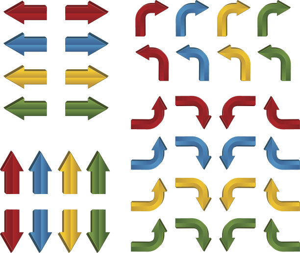 色彩斑斓的箭头图片下载