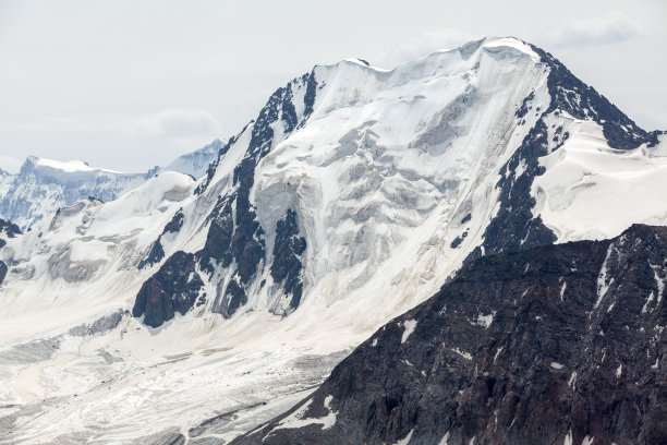 高山和冰川。吉尔吉斯斯坦图片下载