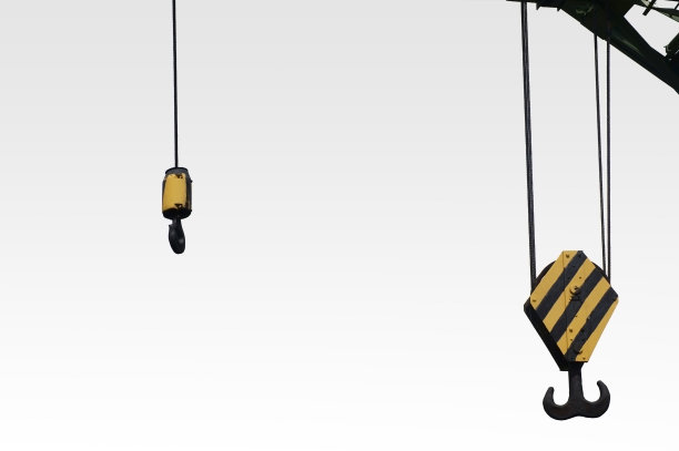 起重机吊钩孤立图片下载