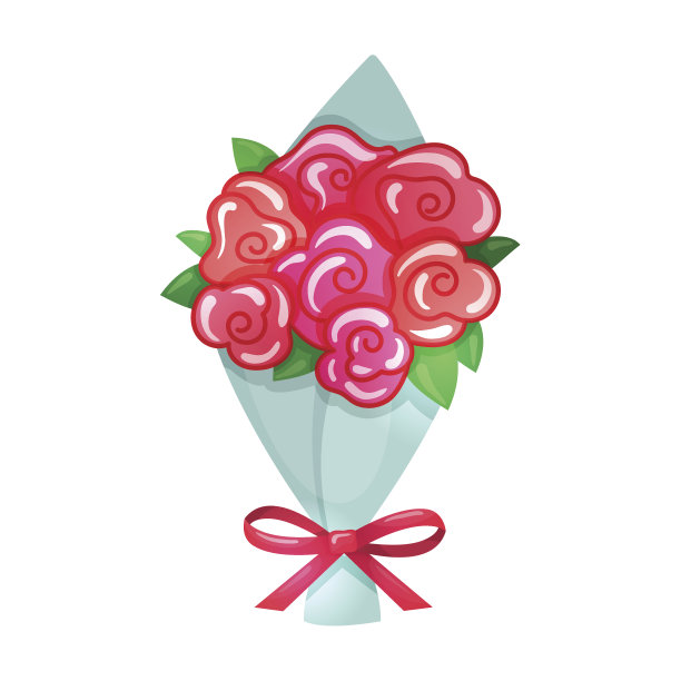 花束卡通插画素材图片