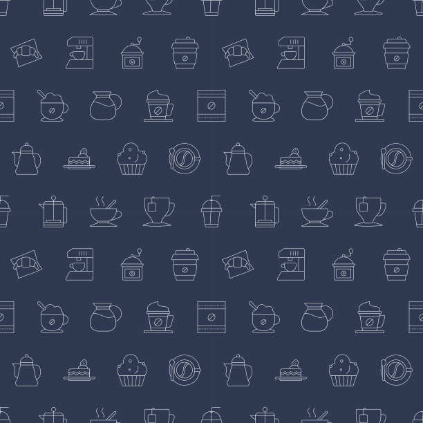 咖啡线图标模式设置图片下载