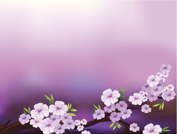 带花的薰衣草文具图片下载