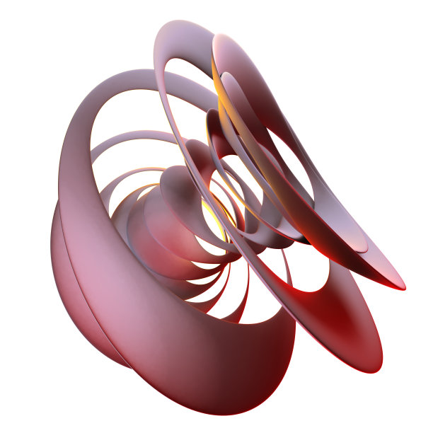 抽象红橙形状图片下载