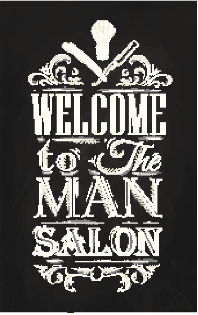 海报理发店画粉笔图片下载