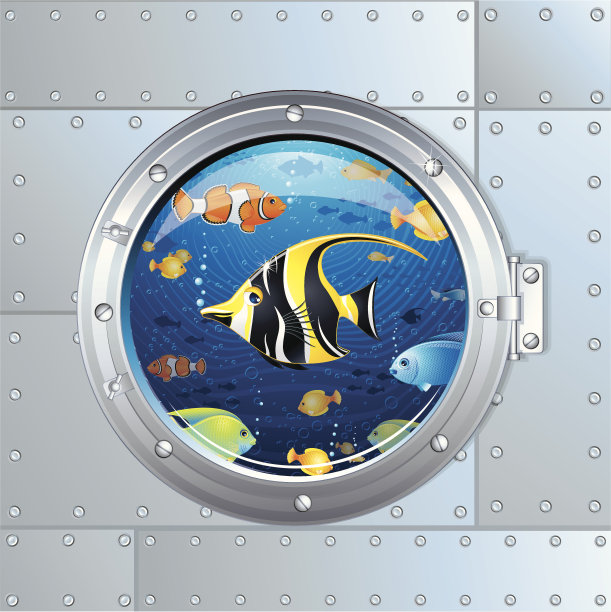 水下水族馆舷窗图片下载