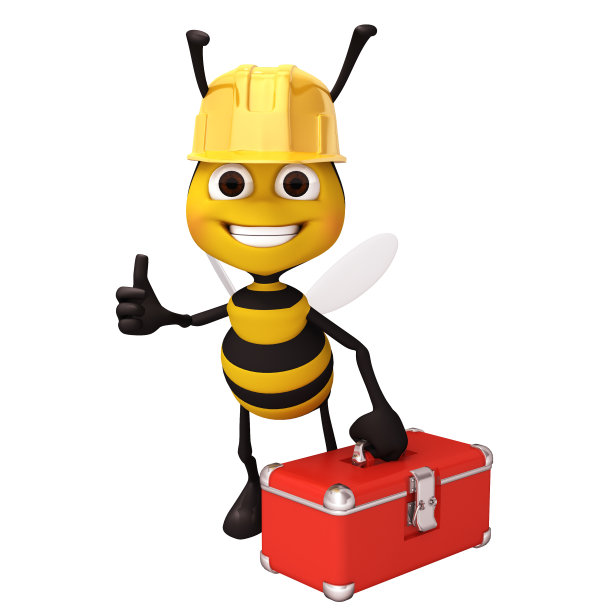 带工具箱的蜜蜂图片下载