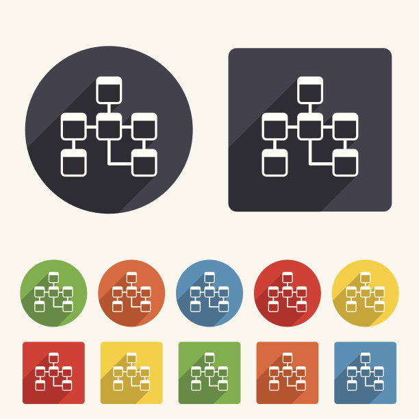 数据库信号图标。关系数据库模式。图片下载