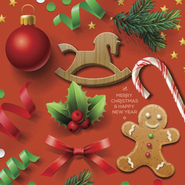 圣诞元素套装图片下载