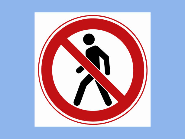 蓝色背景上的停车标志图片下载