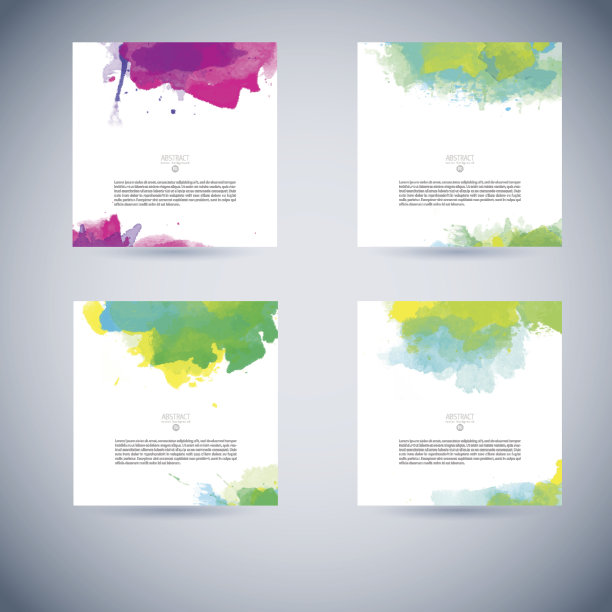 集矢量水彩模板图片下载