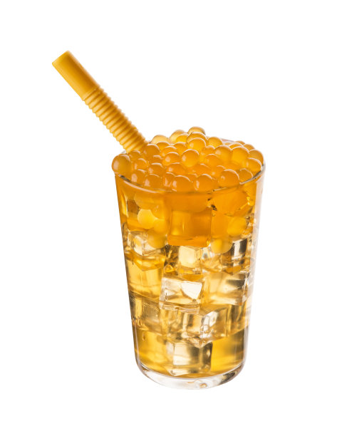 橙色透明珍珠珍珠珍珠奶茶图片下载