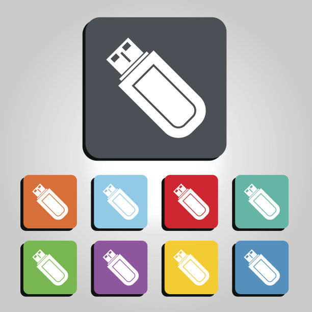 USB闪存驱动器矢量图标插图图片下载