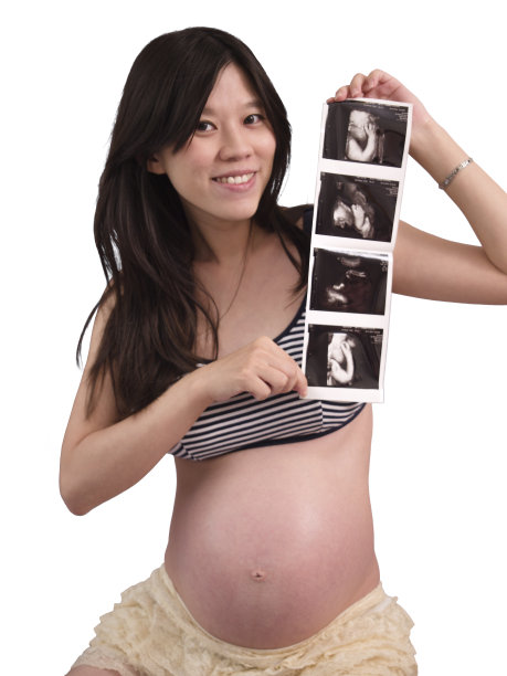 孕妇和婴儿在4D照片图片下载