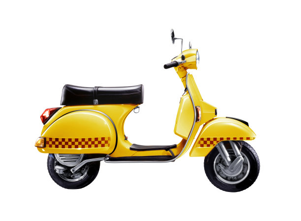 滑板车与剪切路径图片下载