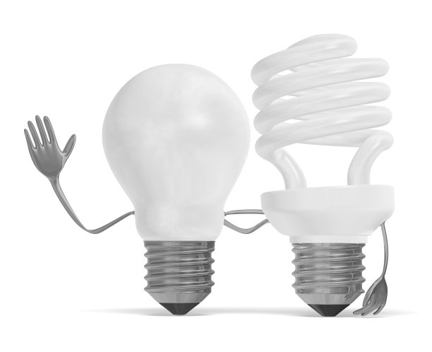 灯泡人物手挽着手图片下载