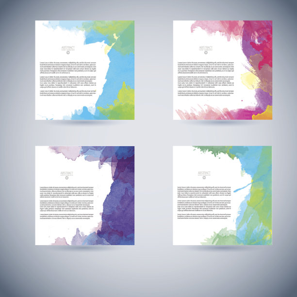 集矢量水彩模板图片下载