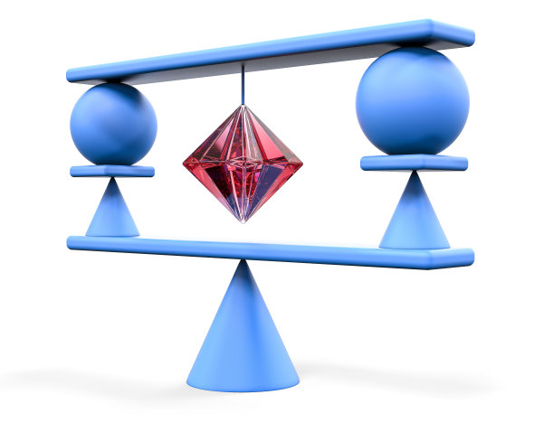 三维孤立的蓝色宝石平衡抽象球体形状比例方程式图片下载