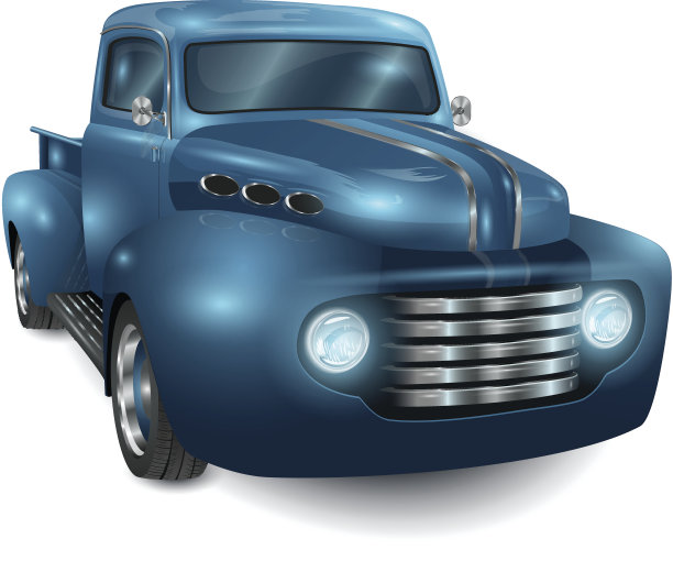 热杆卡车完全可编辑图片下载