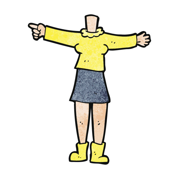 卡通女性身体(添加照片或混搭卡通)图片下载