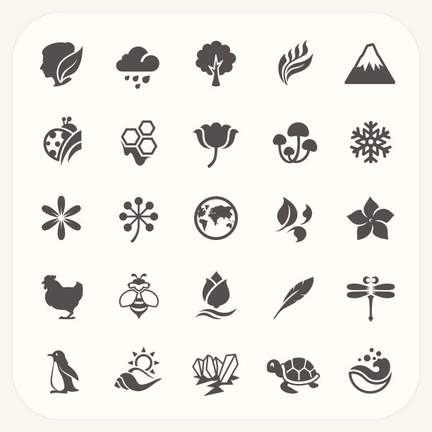 自然的图标集图片下载