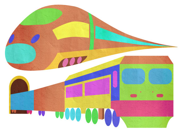 剪纸,火车图片下载