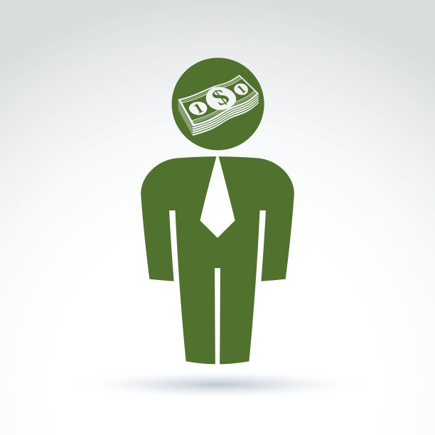 站在前面的人的剪影，银行家的矢量插图图片下载