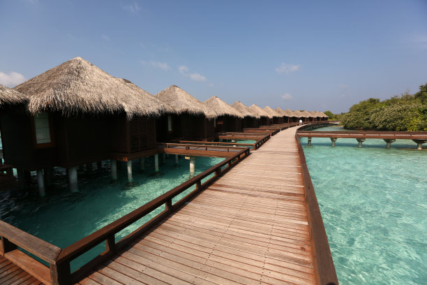 马尔代夫美丽的木屋图片下载