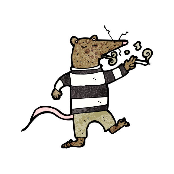 卡通老鼠吸烟图片下载