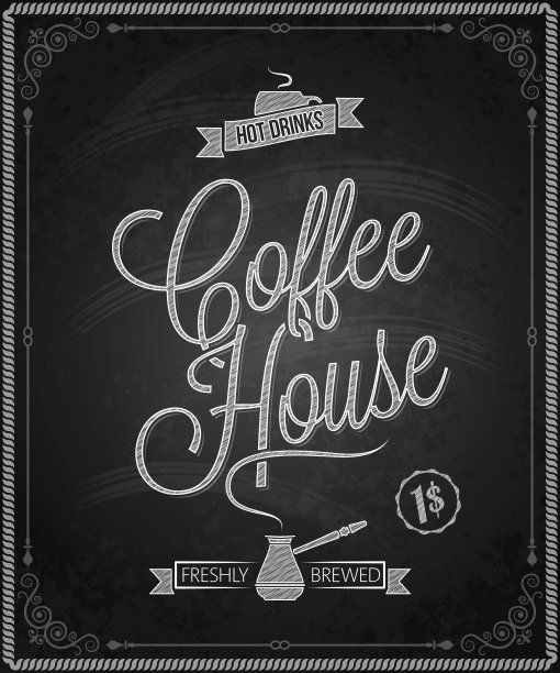 黑板框咖啡菜单图片下载