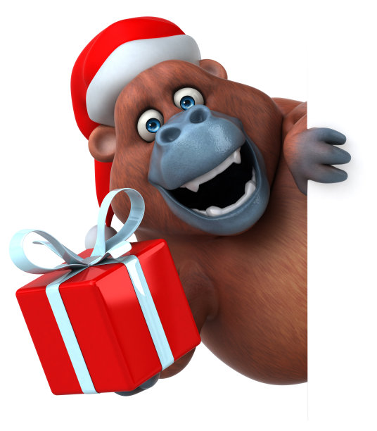 有趣的猩猩- 3D插图图片下载