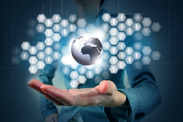 掌上全球网络的概念图像图片下载