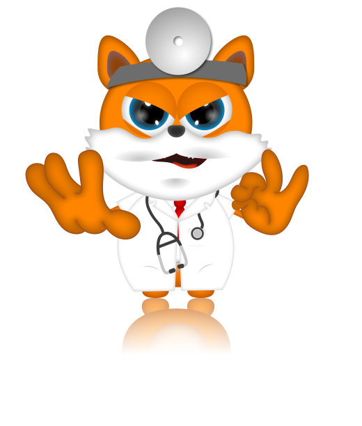 马文猫宠物兽医卡通动物生气图片下载