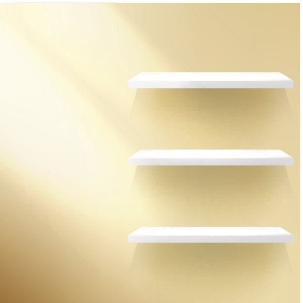 详细说明货架上的黄金。图片下载