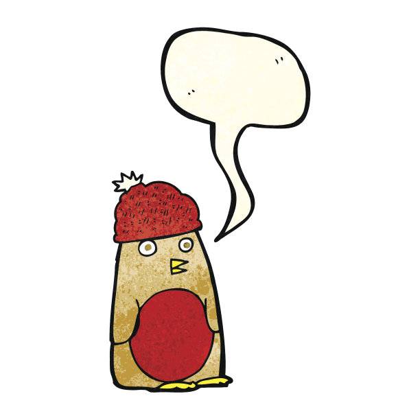 带着泡泡帽子的卡通知更鸟图片下载