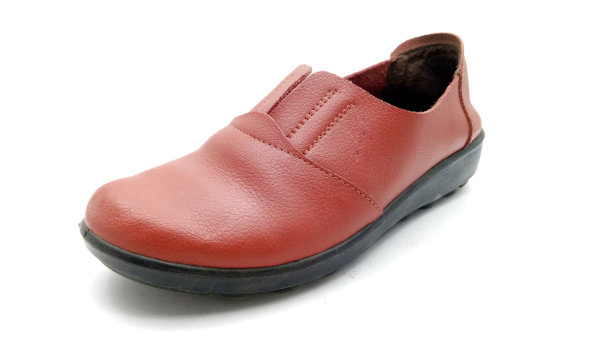 美丽的复古时尚女人鞋在白色的背景。图片下载