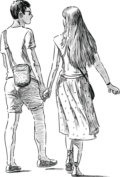 青年情侣约会图片下载