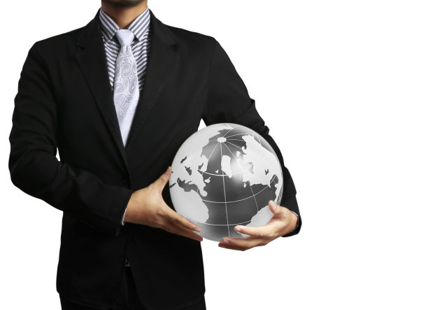 地球仪在他的手中图片下载