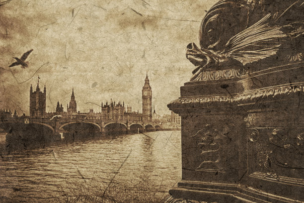 伦敦的风格化景观图片下载