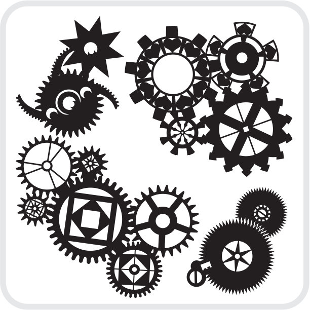 齿轮背景设计-向量集。图片下载