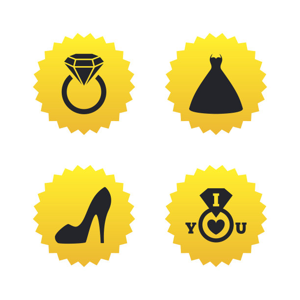 婚纱图标。女鞋的象征。图片下载