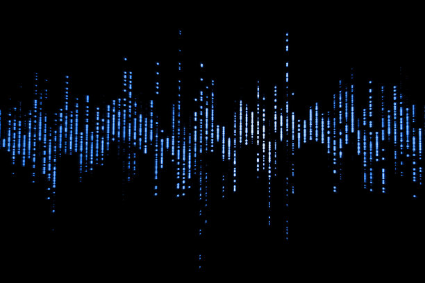 蓝色数字均衡器音频声波图片下载